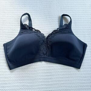 Cacique navy 42DDD Lightly Lined No Wire Full-Figure Bra